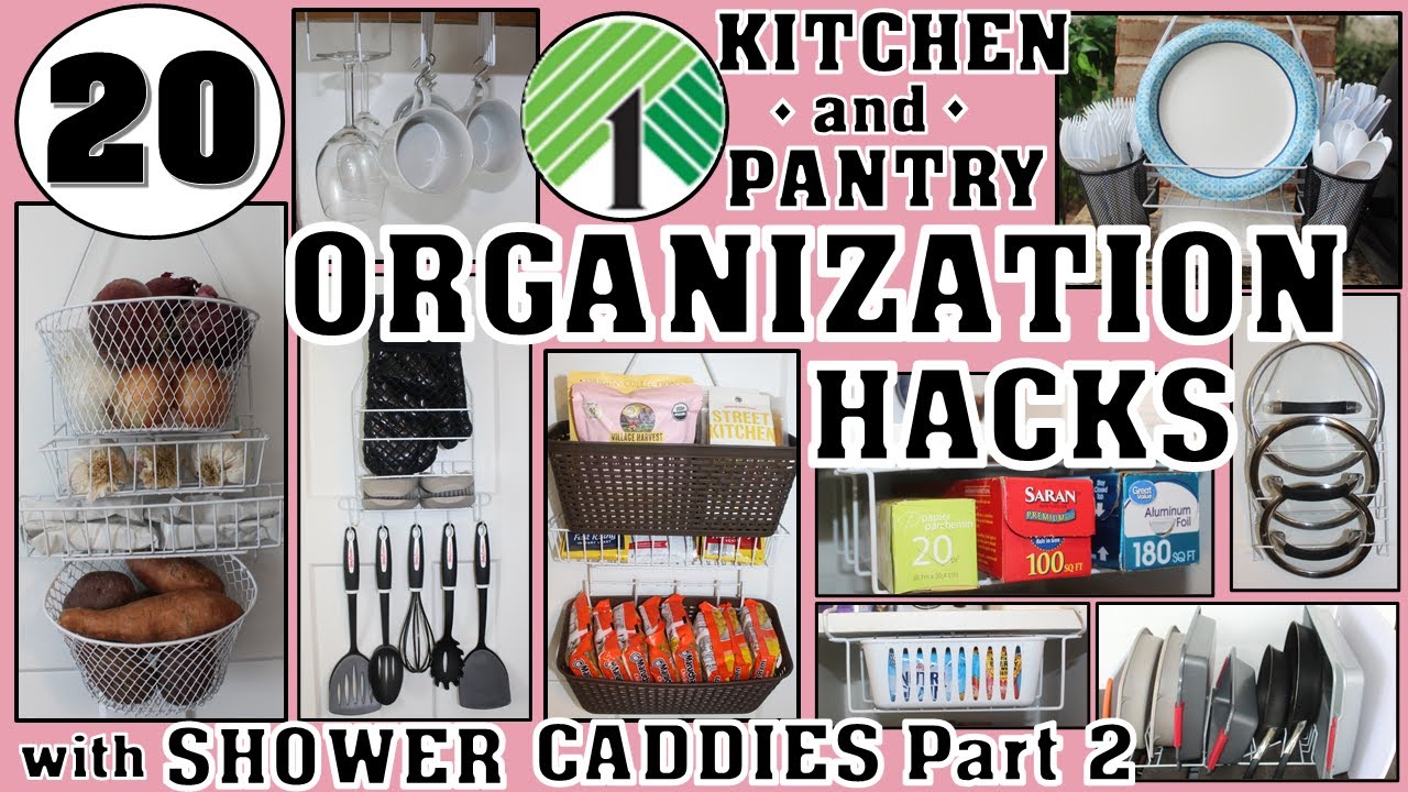 20 DOLLAR TREE ORGANIZATION HACKS FOR KITCHEN AND PANTRY