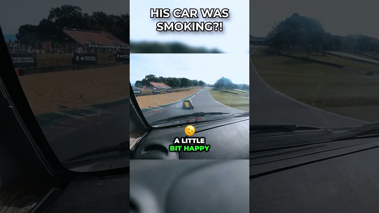 HIS CAR WAS SMOKING 💨 #brandshatch #racing #racer #carrace #racecar