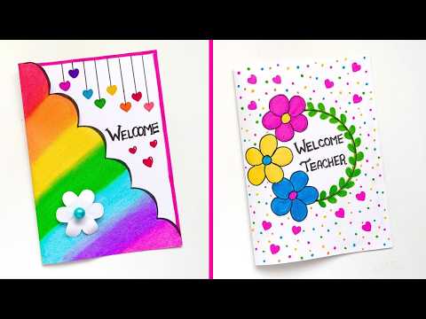 2 Welcome Card Ideas | How to make Welcome card for Teachers | Cute Handmade Welcome Card | 2026