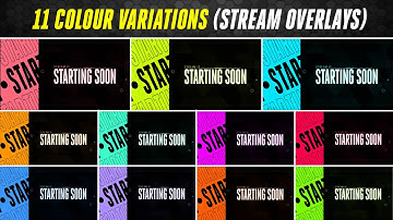 Animated Stream Overlay Pack | Animated OBS/Streamlabs Overlay | 11 Colour Variations  🔥🔥🔥