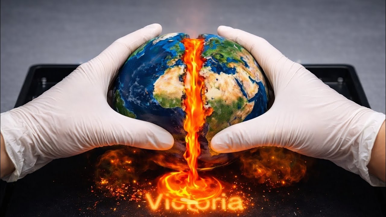 PLANETS CRASHED WITH HAND ASTHETIC VIDEO.