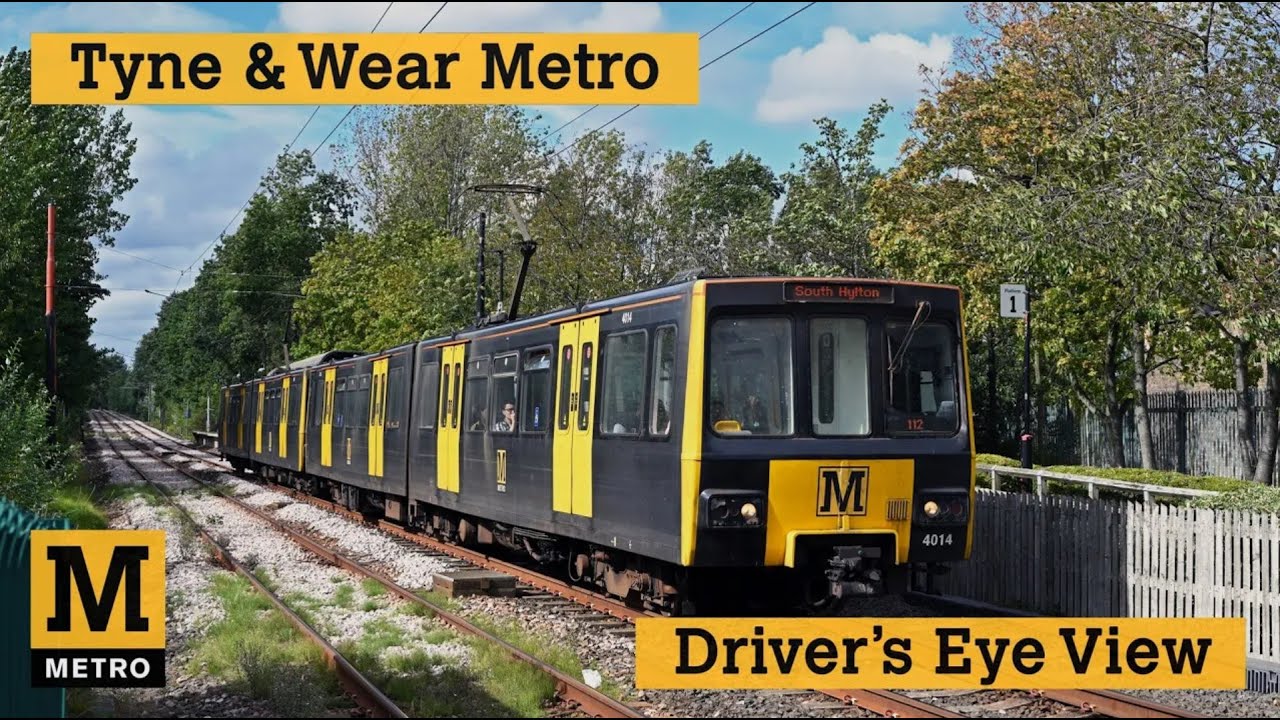 FULL ROUTE: Tyne and Wear Metro Driver's View from South Hylton to Airport.
