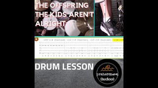 The Offspring The Kids Aren't Alright (Drum Lesson) by Praha Drums Official (46.b)