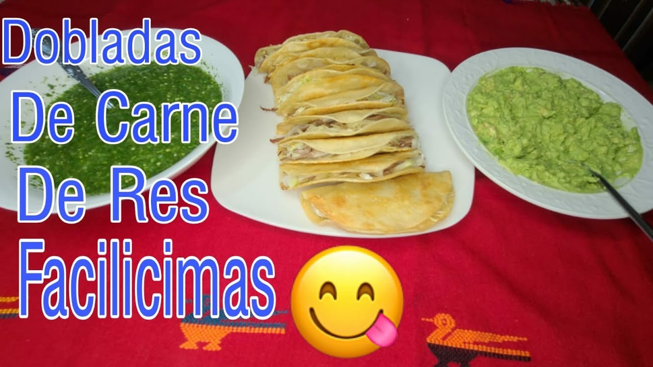 Dobladas chapinas 🇬🇹/DOBLADAS CON CARNE DE RES/ COMIDA GUATEMALTECA/ RECETAS DE GUATEMALA