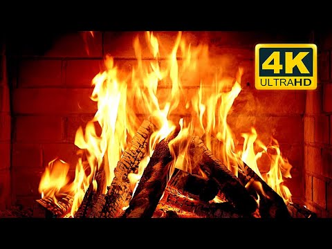 🔥 Cozy Fireplace 4K (12 HOURS). Fireplace with Crackling Fire Sounds. Fireplace Burning 4K