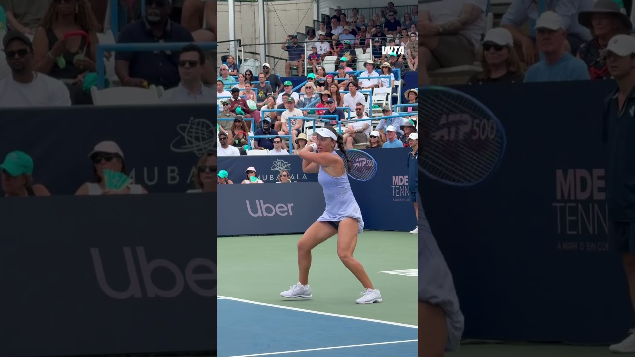 Top Seed 🤝 Top Performance Jessica Pegula takes the first set against Eala.#WTA #MubadalaDCOpen