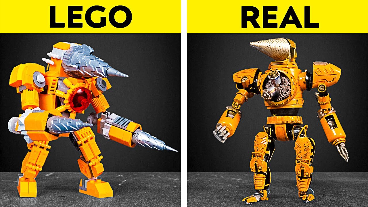 LOOK! 👀 It's Titan Drillman! 🛠️💥🚽 LEGO vs REAL Challenge in Skibidi Toilet Multiverse