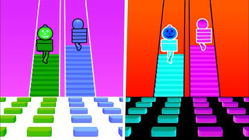 Bridge Race vs Reverse Gameplay Ball Colour Run walkthrough , iOS Android New Update ( part : 190 )