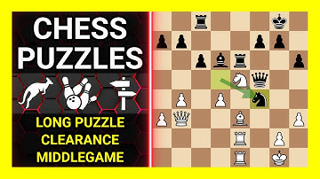 Chess Puzzles to Practice. Themes: Long puzzle, Clearance, Middlegame. Learn Chess