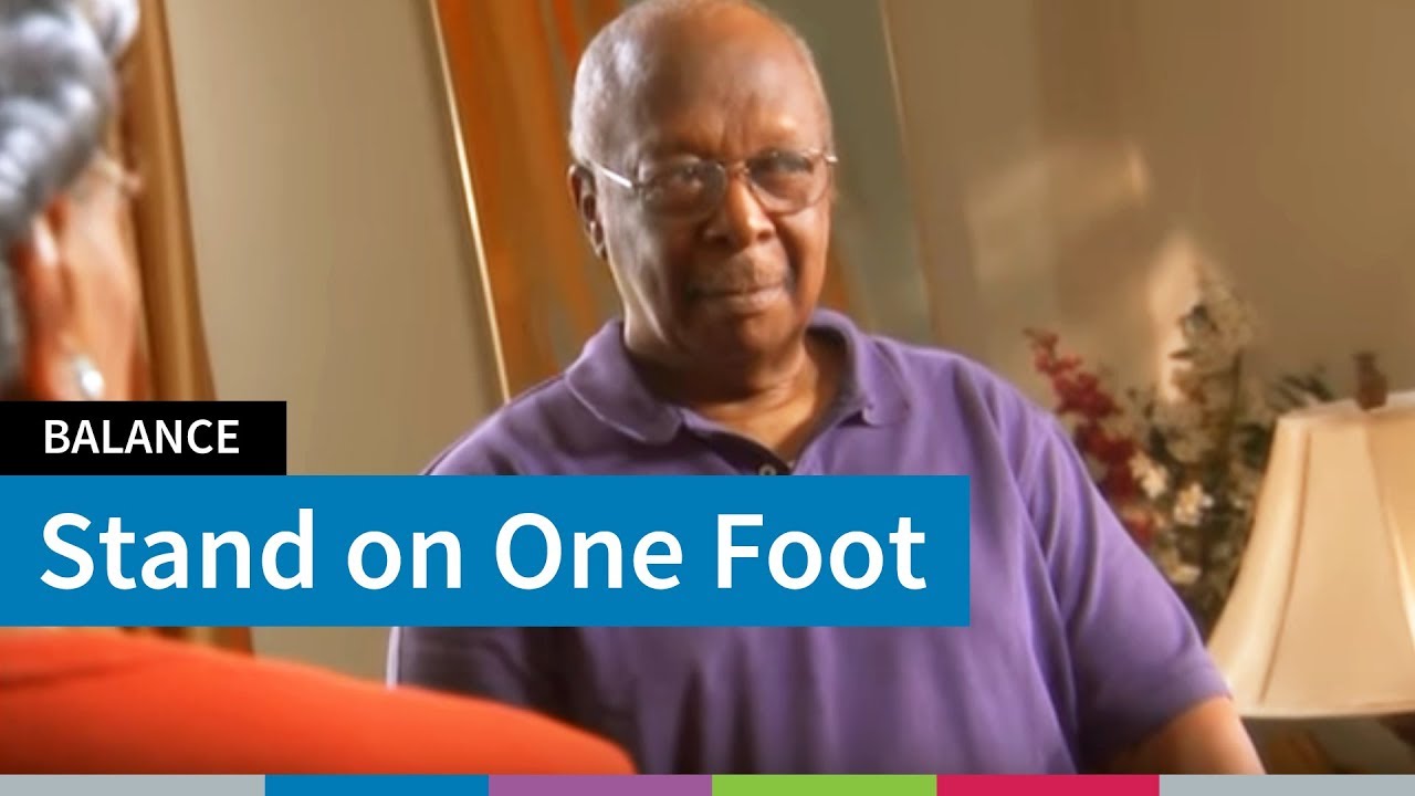 Stand on One Foot Balance Exercise for Older Adults YouTube