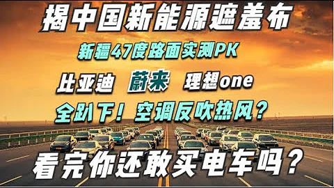 新疆夏季路面测试，揭中国新能源车最真实水平，比亚迪走下神坛，理想one工业垃圾，比燃油车还费钱！这些数据车厂永远不会和你说！ - 天天要闻