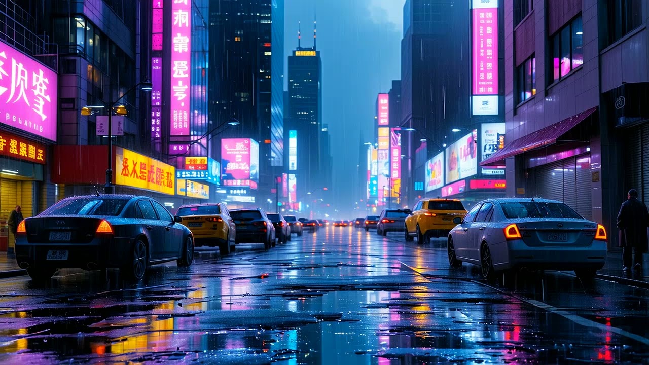 Neon Raindrops 🌌 | 1 Hour of 80s Synthwave Music