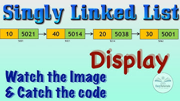 3.1.2 Display nodes in Singly Linear Linked List | Singly Linked List Display | Displaying nodes SLL