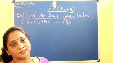 NCERT class 10 Arithmetic progression (Ex 1.3)