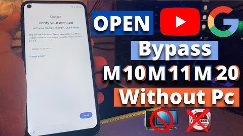 Open M11/M12/M20/A02s Phones into Google in order to Bypass FRP account & Without Pc