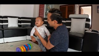 Baby Reacts to Dad Shaving Beard | Baby Priansh | Melbourne Australia