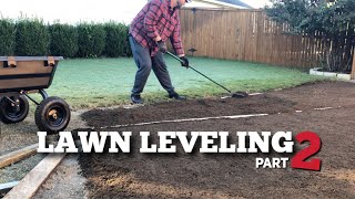 Lawn Leveling with Topsoil | Lawn Renovation | Part 2 - Preparing for Ryegrass Seeding