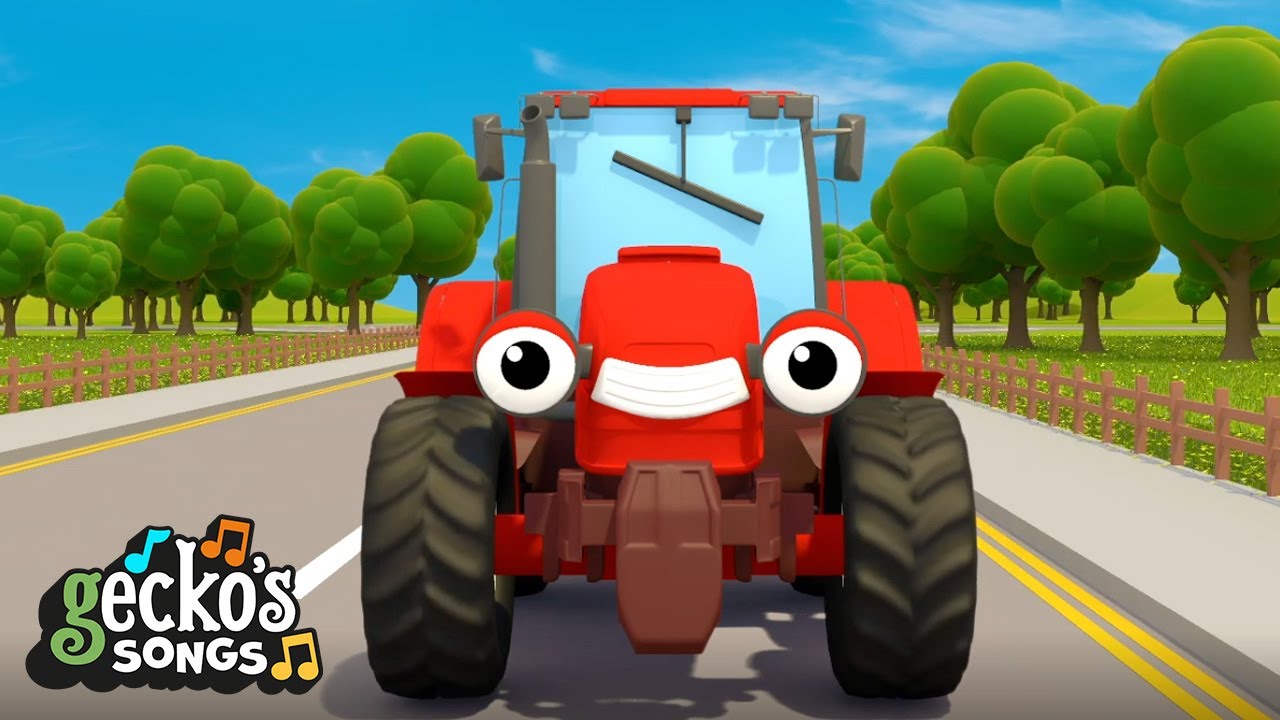 Trevor The Tractor Song Karaoke! Gecko's Garage Songs｜Kids Songs
