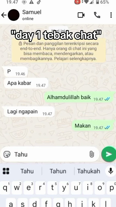 day 1 tebak chat #shorts #haveitoldyoulatelythatiloveyou