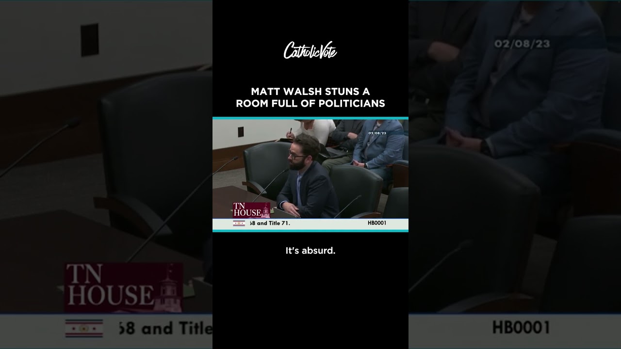 Matt Walsh Stuns a Room Full of Politicians