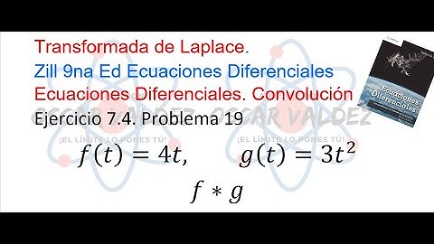 Ejercicios 7.4 Problema 19 Dennis G. ZILL ED 9na Ed. Transformada de Laplace, convolución de funcion