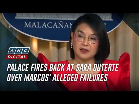Palace fires back at Sara Duterte over Marcos' alleged failures