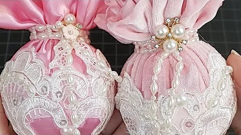 Pearls And Pink Christmas Bauble Diy Tutorial Shabby Chic