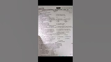 Science 10th  quarterly question paper 2024 chennai district