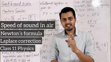 Speed of sound in air || Newton’s formula for Speed of sound || Laplace correction | class11 physics