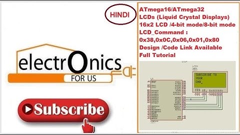 12 - 16x4 LCD AVR Atmega32  & Atmega16 Full Code & Design | How to connect 16x4 LCD to AVR MCU