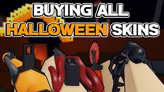 Buying All Halloween Skins In Roblox Rivals Showcase Pumpkin Launcher