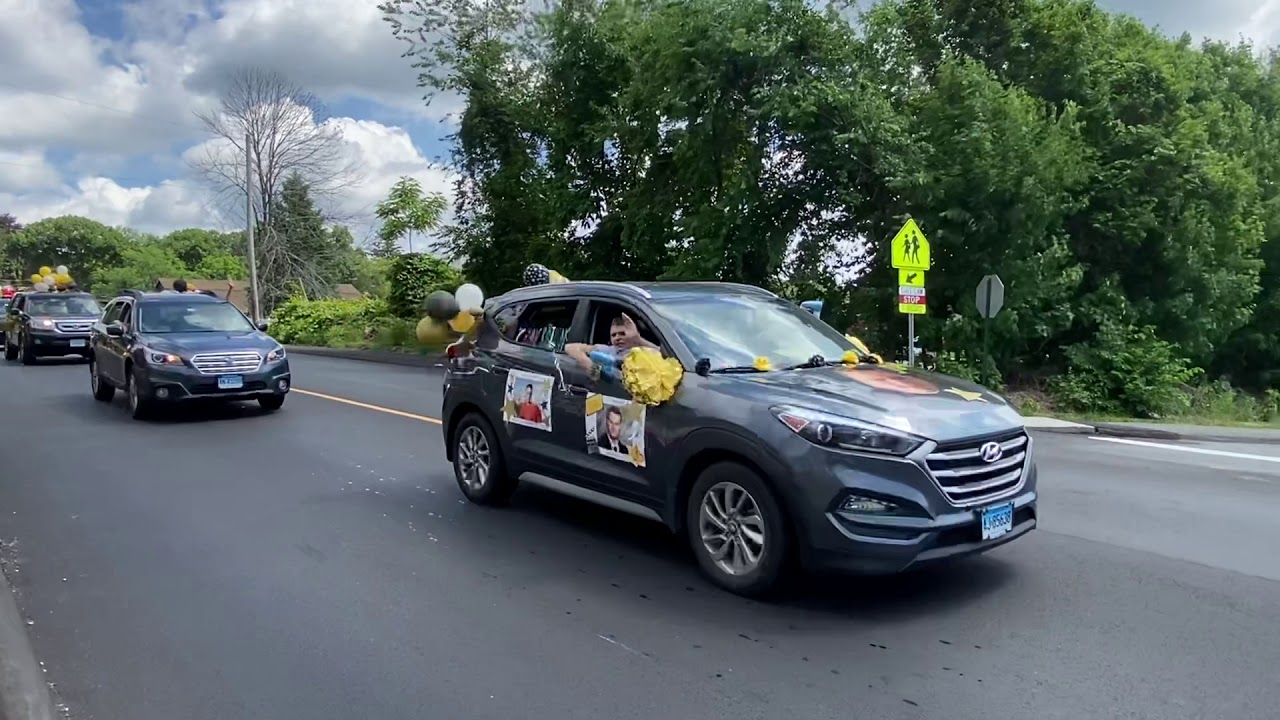 Trumbull High School Class of 2020 Eagles Fly Through Graduation Parade