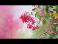 [수채화] [배롱꽃샤워] 수채화 배롱꽃그리기/ 백일홍/  Watercolor