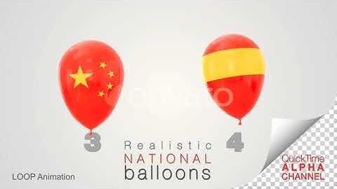 China Flag Balloons | Motion Graphics - Envato elements