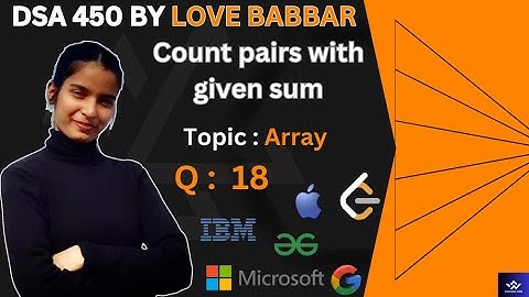 Count pairs with given sum | Love babbar 450 | @TheCode.com01