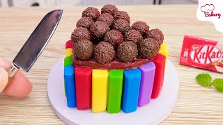 [💕Mini Cake 💕] So Colorful Rainbow Kitkat Cake | Mini Bakery