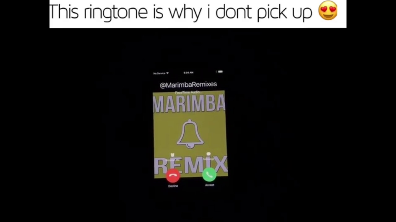 THIS RINGTONE IS WHY I DONT PICK UP BY MARIMBA REMIX😍