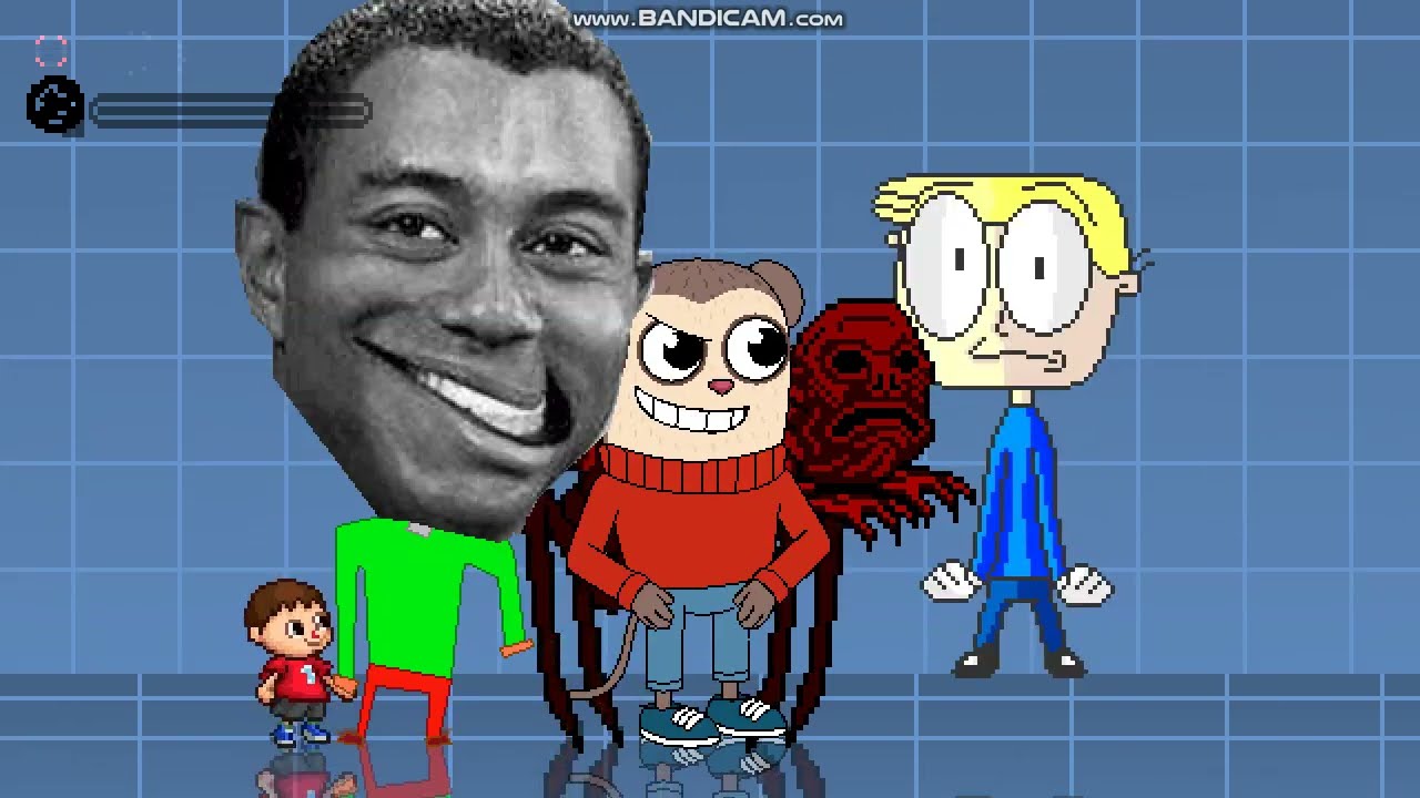 Mugen: 4 OP characters vs  Humor Giygas