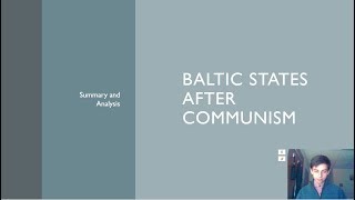 On the Baltics After Communism