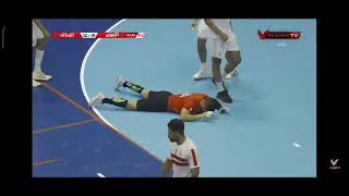 احداث الشوط الثانى مباراة السوبر الأفريقى لكرة اليد.الاهلى وزمالك.