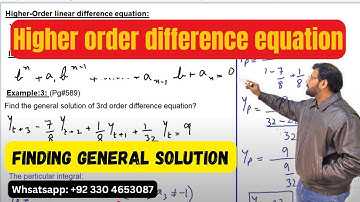 General Solution of Third Order Difference Equation | Exercise 18.5 | Alfa C. Chiang