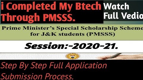 PMSSS 2020-2021//Step By Step Full Form Filling Process Of PMSSS// Guided By PMSSS student/SouthBoy.