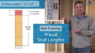 ever wonder why wall framing studs are available 92 5/8'' and 8 feet - trade training video series