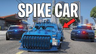 Running From Cops with Spike Car on GTA 5 RP