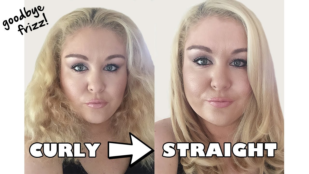 CURLY TO STRAIGHT VS Sassoon Big Hair Hot Air Styler - YouTube