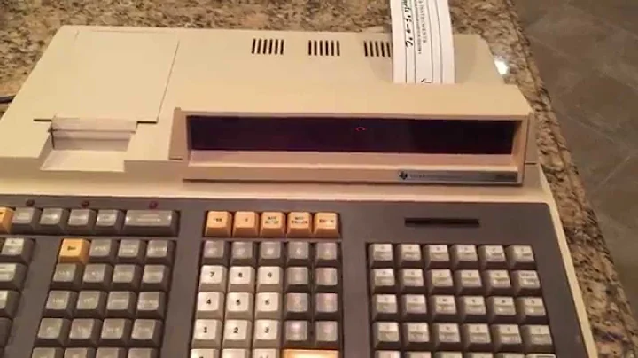 Texas Instruments TI SR-60 programmable calculator loading and executing a simple program