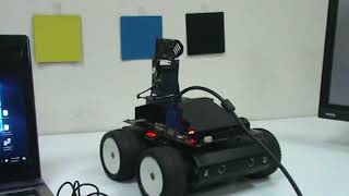瑞帝電通 - HBE-RoboCAR-Embedded 嵌入式AI人工智慧機器人-顏色辨識整合機器人動作的實驗範例