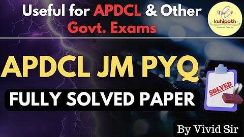 APDCL JM PYQ Fully Solved Paper  #competitiveexams
