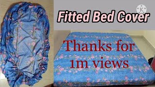 Fitted Elastic Bed Cover || Cutting & Stitching tutorial with easy steps