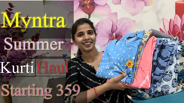 Myntra Summer Kurti haul starting Rs. 359 || kurti haul ||